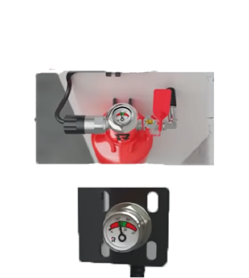 Reacton valve and pressure gauge during detection and activation